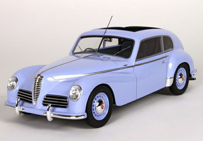 ALFA ROMEOアルファロメオ 6C 2500 FRECCIA D'ORO OPEN ROOF 1949 - CON VETRINA - WITH SHOWCASE | LIGHT BLUE /BBR 1/18 ミニカー