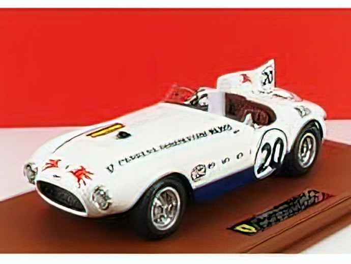 FERRARI - 340/375 s/n0286AM SPIDER TEAM ALLEN GUIBERSON N 20 2nd RALLY V CARRERA PANAMERICANA 1954 P.HILL - R.GINTHER - WHITE /BBR 1/18ミニカー