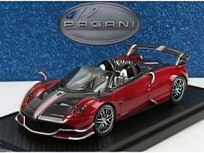 PAGANI - HUAYRA BC N 20 ROADSTER 2017 - BLACK CARBON - RED MET/BBR 1/43 ミニカー