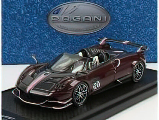 PAGANI - HUAYRA BC N 20 ROADSTER 2017 - BLACK CARBON - RED/BBR 1/43 ミニカー