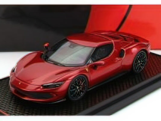 FERRARIフェラーリ 296 GTB HYBRID 830HP V6 2021 - ROSSO IMOLA - RED MET  /BBR 1/43 ミニカー