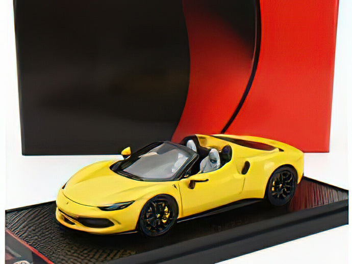 FERRARIフェラーリ 296 GTS SPIDER 2022 - BLACK WHEELS - GIALLO MODENA - YELLOW /BBR 1/43 ミニカー