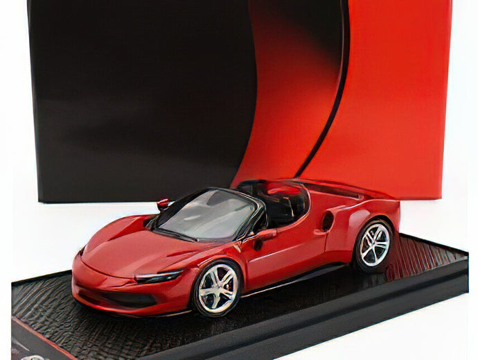 FERRARIフェラーリ 296 GTS SPIDER 2022 - SILVER WHEELS - ROSSO CORSA 322 - RED /BBR 1/43 ミニカー