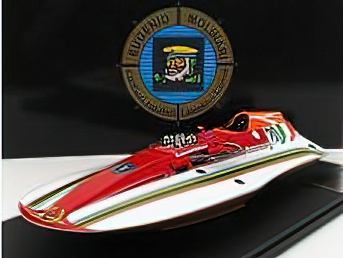 MOLINARI - OFFSHORE MOTOSCAFO 4 PUNTI N 20 EDOARDO MOLINARI WINNER GIRO DEL LARIO - MEETING DI CIPRO - RAID PAVIA-VENEZIA - GIRO DEL GARDA - GINEVRA-EVIAN - F1 ENTROBORDO WORLD CHAMPION 1980 - RED WHITE ORANGE/BBR 1/18 ミニカー