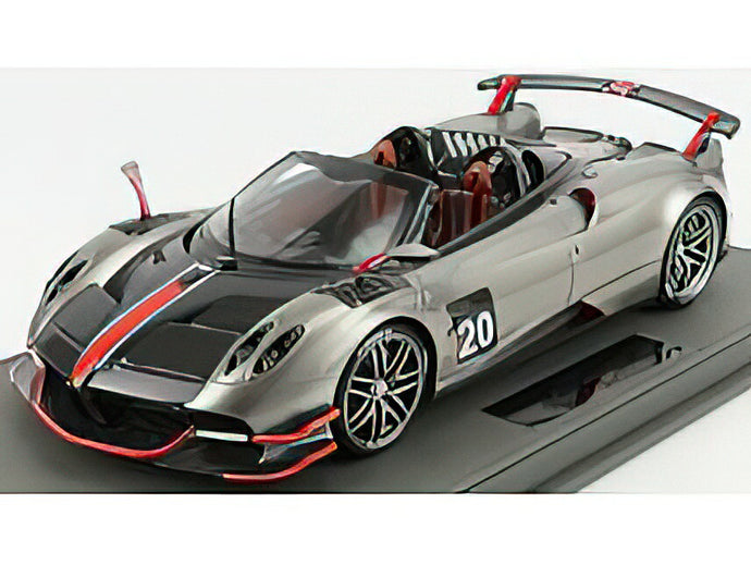 PAGANI - HUAYRA BC N 20 ROADSTER 2017 - CON VETRINA - WITH SHOWCASE - GREY MET CARBON /BBR 1/18 ミニカー