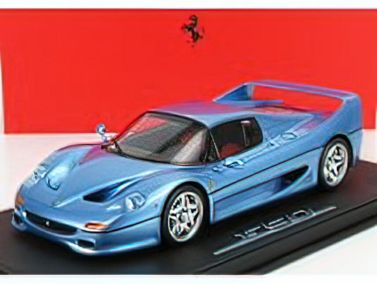 FERRARI - F50 COUPE 1995 - CON VETRINA - WITH SHOWCASE - AZZURRO CALIFORNIA - LIGHT BLUE MET/BBR 1/18 ミニカー