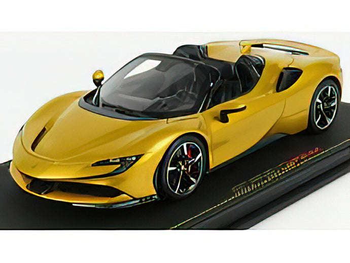 FERRARIフェラーリ SF90 STRADALE HYBRID SPIDER 1000hp OPEN ROOF 2020 - CON VETRINA - WITH SHOWCASE - GIALLO MONTECARLO - YELLOW MET /BBR 1/18 ミニカー