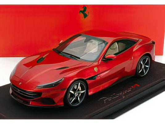 FERRARIフェラーリ PORTOFINO M (MODIFICATA) SPIDER CLOSED ROOF 2020  ROSSO FUOCO - RED MET /BBR 1/18 ミニカー