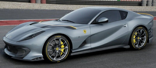 【予約】2022年発売予定Ferrariフェラーリ 812 Competizione 2021 COBURN Grey With Horizontal Racing Giallo FLY Stripe /BBR 1/18 ミニカー