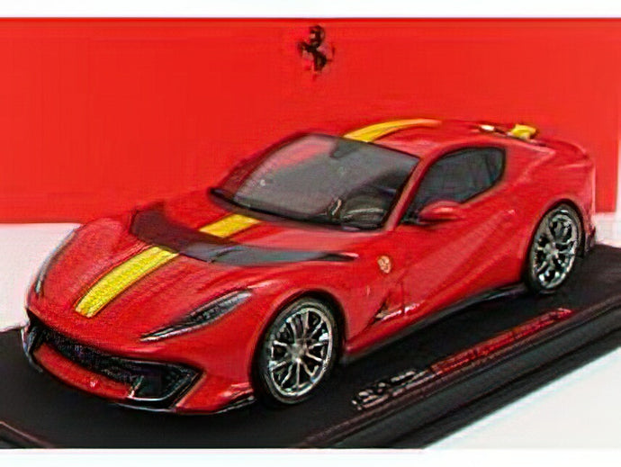 FERRARI - 812 COMPETIZIONE 2021 - CON VETRINA - WITH SHOWCASE - ROSSO CORSA 322 - YELLOW RED /BBR 1/18ミニカー