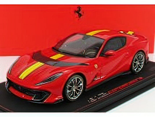 FERRARI - 812 COMPETIZIONE 2021 - CON VETRINA - WITH SHOWCASE - ROSSO CORSA 322 - YELLOW RED /BBR 1/18ミニカー