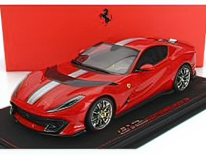 FERRARIフェラーリ 812 COMPETIZIONE 2021 - CON VETRINA  ROSSO CORSA 322 - SILVER RED /BBR 1/18 ミニカー