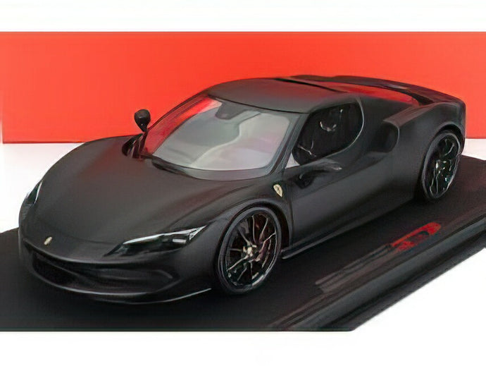 FERRARIフェラーリ 296 GTB HYBRID 830HP V6 2021  NERO OPACO - MATT BLACK /BBR 1/18 ミニカー
