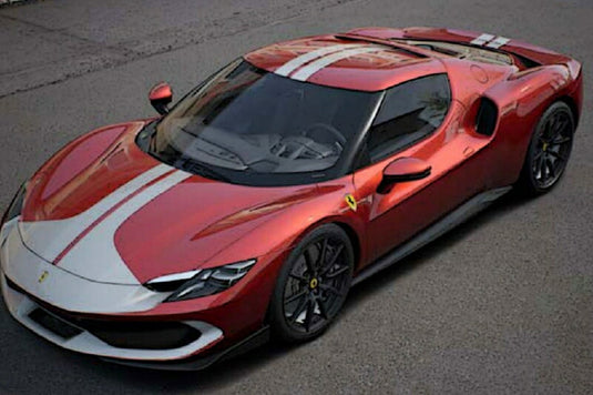 【予約】2022年発売予定Ferrariフェラーリ 296 Assetto Fiorano Rosso Fiorano Stripe In Argento Nurburgring /BBR 1/18 ミニカー