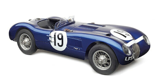 【予約】2019年3月以降発売予定Jaguarジャガー C-Type,1954 ブルー Ecurie Ecosse #19 Jimmy Stewart /CMC 1/18  レジンミニカー