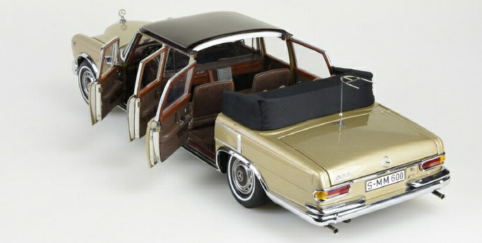 【予約】Mercedes-Benz 600 Pullman Landaulet two-tone finish beige/brown, with fixed softtop  /CMC 1/18 ミニカー