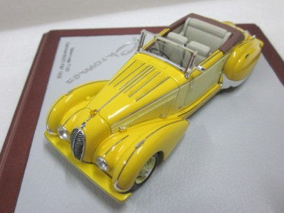 ギャラリービューアに画像をロードする, Talbot Lago T120 Baby Cabriolet Figoni &amp; Falaschi sn85221 1935  イエロー 170台限定 /ilarioイラリオ 1/43 レジン　ミニカー

