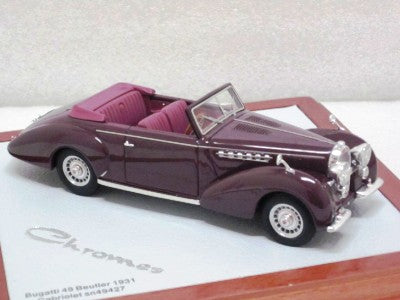 ブガッティ 49 Cabriolet Beutler sn49427 1931 ボルドー 170台限定 /ilarioイラリオ 1/43 レジン　ミニカー