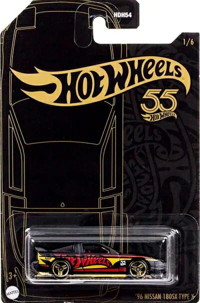 2023 hot wheels 55th anniversary pearl & chrome 96 nissan日産 180sx type x マテル ホットウィール 1/64 ミニカー