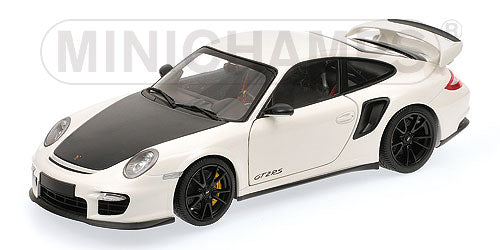 PORSCHEポルシェ 911 997-2 GT2 RS 2010 - BLACK WHEELS | WHITE BLACK  /Minichampsミニチャンプス 1/18 ミニカー
