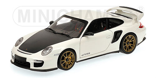 PORSCHEポルシェ 911 997-2 GT2 RS 2010 - GOLD WHEELS | WHITE BLACK  /Minichampsミニチャンプス 1/18 ミニカー