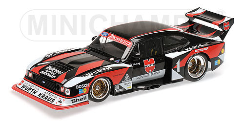 FORDフォード ENGLAND CAPRI TURBO TEAM KRAUS HIFI Gr.5 N 1 DRM 1980 K.LUDWIG | BLACK RED  /Minichampsミニチャンプス 1/18 ミニカー