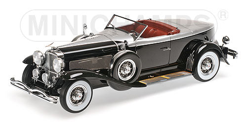 DUESENBERG MODEL J TORPEDO CONVERTIBLE COUPE 1929 | BLACK SILVER  /Minichampsミニチャンプス 1/18 ミニカー