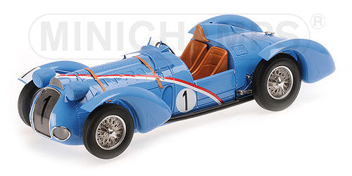 DELAHAYE | TYPE 145 V12 SPIDER N 1 24h LE MANS 1938 R.DREYFUS L.CHIRON | LIGHT BLUE  /Minichampsミニチャンプス 1/18 ミニカー