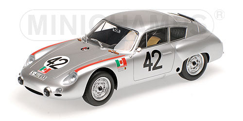 PORSCHEポルシェ356B 1600GS CARRERA GTL ABARTH N 42 TARGA FLORIO 1962 HERRMANN - LINGE | SILVER  /Minichampsミニチャンプス 1/18 ミニカー