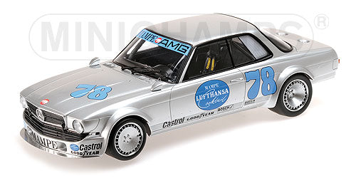 メルセデスベンツ  450SLC AMG (C107) MAMPE LUFTHANSA N 78 TOURING CARS EM 4h MONA 1978 H.HEYER C.SCHICKENTANZ | SILVER  /Minichampsミニチャンプス 1/18 ミニカー