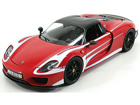 PORSCHE - 918 SPIDER CLOSED WEISSACHPACKAGE 2013 - RED WHITE BLACK /Minichamps 1/18 ミニカー