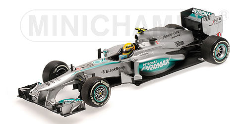 MERCEDES GP | F1  MGPW04 PETRONAS N 10 1st PODIUM MALAYSIAN GP 2013 LEWIS HAMILTON | SILVER GREEN  /Minichampsミニチャンプス 1/18 ミニカー