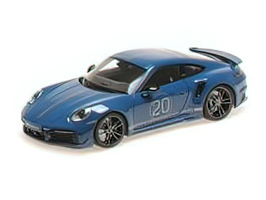 Porscheポルシェ 911 (992) Turbo SターボS Sport Designスポーツデザイン 2021 ブルーシルバー / MINICHAMPS 1/18 ミニカー
