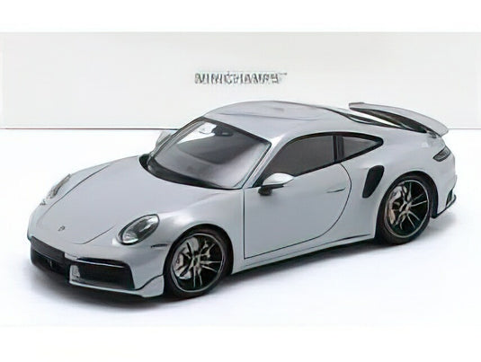 【予約】7月以降発売予定PORSCHEポルシェ 911 992 TURBO S COUPE SPORT DESIGN 2021 - SILVER /Minichamps 1/18 ミニカー