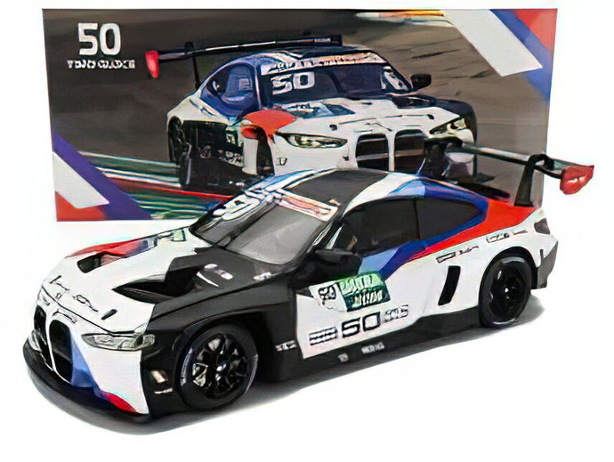 BMW - 4-SERIES M4 GT3 TEAM CECCATO RACING N 50 IMOLA ITALY DTM 2022 TIMO GLOCK - WHITE BLACK BLUE RED /Minichamps 1/18 ミニカー