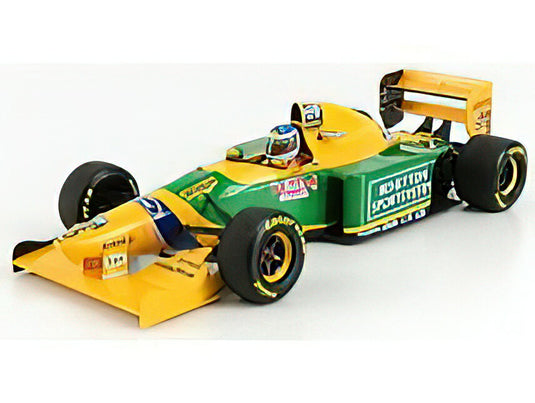 BENETTON - F1 B193B TEAM BENETTON FORD N 5 2nd SAN MARINO GP 1993 MICHAEL SCHUMACHER - YELLOW GREEN BLUE /Minichamps 1/18 ミニカー