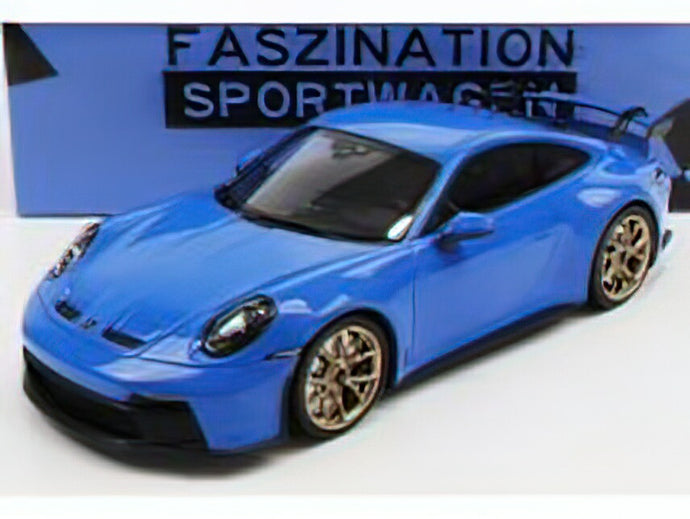 PORSCHEポルシェ 911 992 GT3 COUPE 2021 - GOLD RIMS - BLUE /Minichampsミニチャンプス 1/18 ミニカー