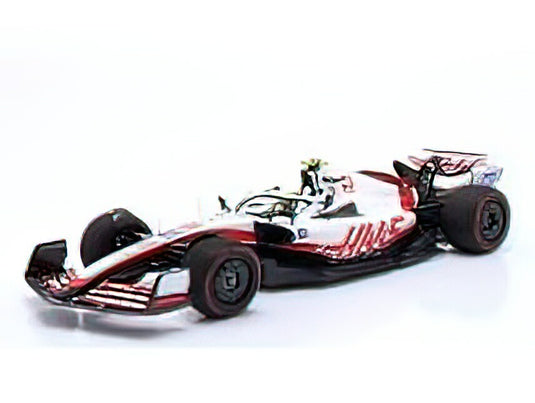 【予約】HAAS - F1 VF-22 FERRARI TEAM HAAS N 47 11th BAHRAIN GP 2022 MICK SCHUMACHER - WHITE BLACK RED /Minichamps 1/18 ミニカー