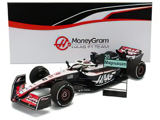 HAAS - F1 FW23 TEAM MONEYGRAM HAAS N 20 10th SAUDI ARABIAN GP WITH PIT BOARD 2023 KEVIN MAGNUSSEN - WHITE BLACK RED /ミニチャンプス 1/18 ミニカー