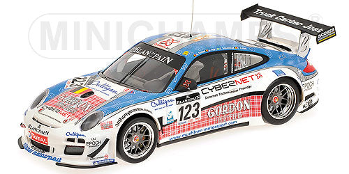 PORSCHEポルシェ | 911 997-2 GT3 R TEAM MUEHLNER MOTORSPORT N 123 24h SPA 2011 A.FUMAL - J.THIRY - C.ROSENBLAD - C.LEFORT | WHITE BLUE RED /Minichampsミニチャンプス 1/18 ミニカー