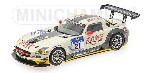 MERCEDES BENZメルセデスベンツ | SLS AMG GT3 ROWE RACING N 21 24h NURBURGRING 2012 ZEHE - HARTUNG - REHFELD - BULLIT | WHITE /Minichampsミニチャンプス 1/18 ミニカー