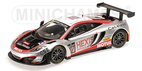 McLARENマクラーレン | MP4-12C GT3 TEAM HEXIS RACING N 107 24h SPA 2013 CAZENAVE - PANIS - DEBARD - LEDOGAR | SILVER RED /Minichampsミニチャンプス 1/18 ミニカー