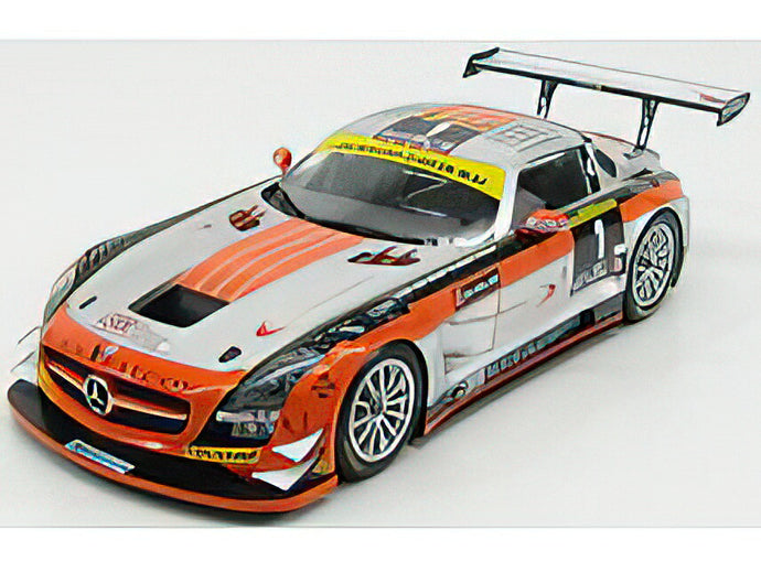 MERCEDES BENZ - SLS AMG GT3 N 1 WINNER 24h DUBAI 2013 K.AL QUBAISI - S.SCHNEIDER - J.BLEEKEMOLEN - S.EDWARDS - SILVER ORANGE /Minichamps 1/18 ミニカー