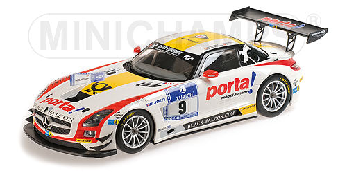 MERCEDES BENZメルセデスベンツ | SLS AMG GT3 PORTA! N 9 WINNER 24h NURBURGRING 2013 B.SCHNEIDER - J.BLEEKEMOLEN - S.EDWARDS - N.THIIM | WHITE RED YELLOW /Minichampsミニチャンプス 1/18 ミニカー