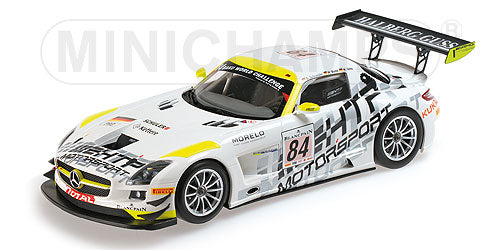 MERCEDES BENZメルセデスベンツ | SLS AMG GT3 TEAM HTP MOTORSPORT N 84 WINNER 24h SPA 2013 BUHK - GOTZ - SCHNEIDER | WHITE /Minichampsミニチャンプス 1/18 ミニカー