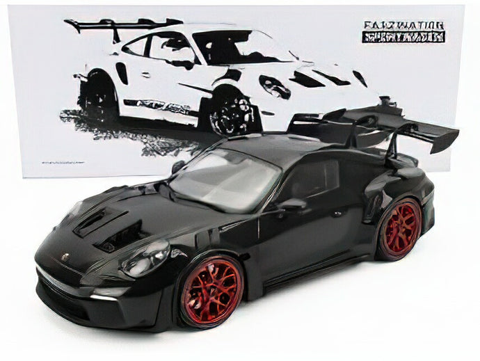 PORSCHE  911 992 GT3 RS COUPE 2023 - RED RIMS - BLACK RED/Minichamps 1/18ミニカー