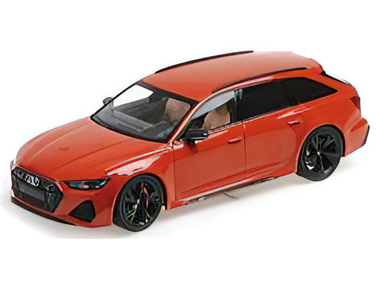 【予約】5月以降発売予定AUDI - A6 RS6 AVANT SW STATION WAGON 2019 - ORANGE MET /Minichampsミニチャンプス 1/18 ミニカー