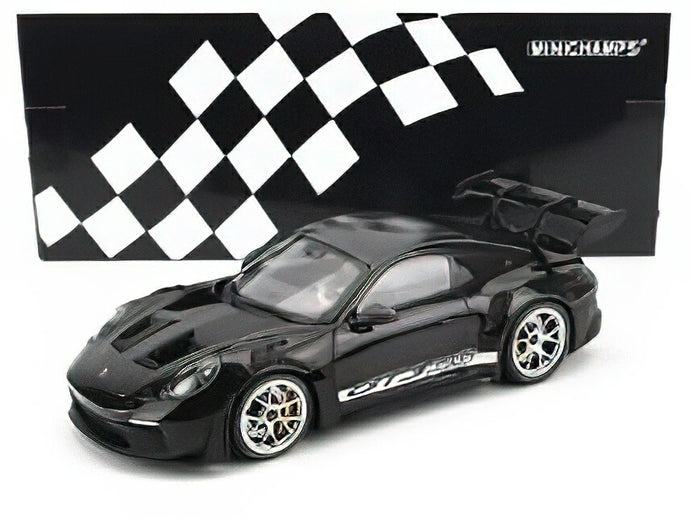 PORSCHE - 911 992 GT3 RS COUPE 2023 - SILVER WHEELS - BLACK /Minichamps 1/18ミニカー