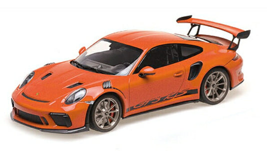 【予約】12月以降発売予定PORSCHE - PORSCHE 911 991-2 GT3 RS COUPE 2019 - PLATINUM WHEELS - LAVA ORANGE   /Minichampsミニチャンプス  1/18 ミニカー