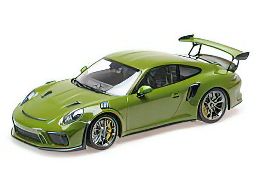 【予約】PORSCHE - PORSCHE 911 991-2 GT3 RS COUPE WEISSACH PACKAGE 2019 - SILVER WHEELS - GREEN /Minichamps 1/18 ミニカー